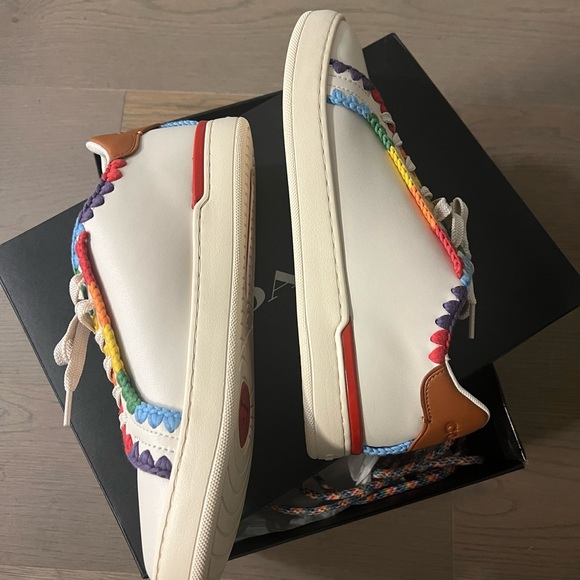 Coach Pride Collection Sneaker With Rainbow Crochet - Picture 2 of 3